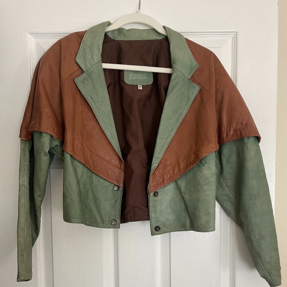 Vintage Leather Cowboy Jacket (Medium, One of a Kind)